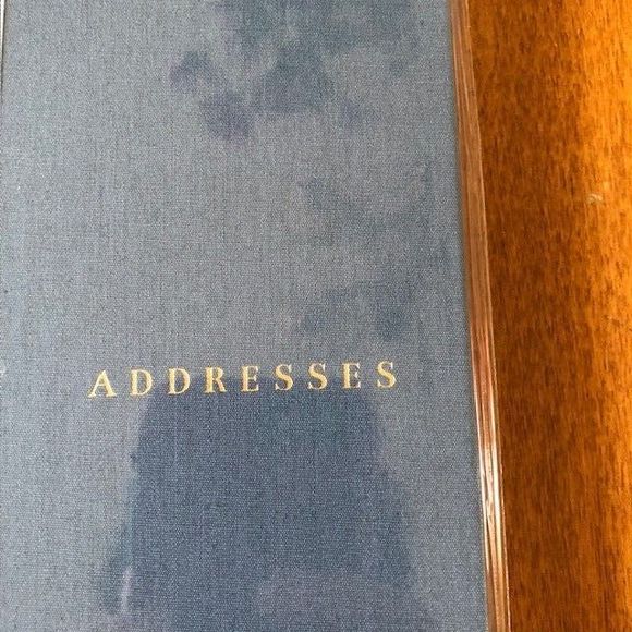 NEW Bespoke Letterpress Couture Stationery Address Book Lined Kashmir Blue - Picture 3 of 8